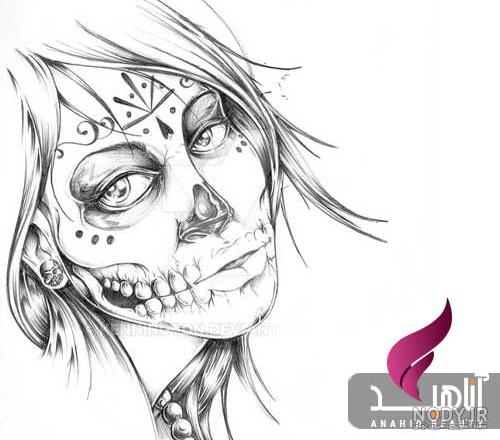 طرح خام تاتو گل رز