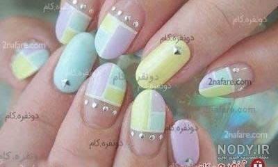 طرح ناخن تابستانه رنگی طرح ناخن تابستانه رنگی