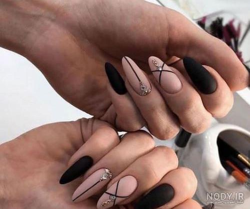 طرح ناخن خفن مشکی