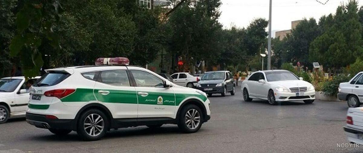 عکس ماشین پلیس سانتافه