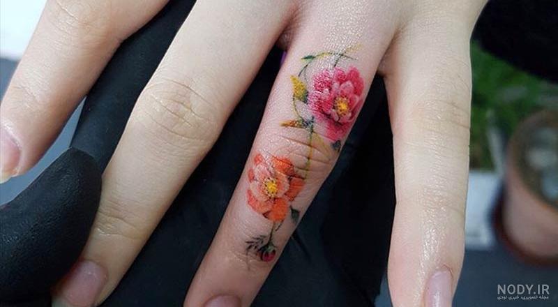 تاتو گل رز روی دست تاتو گل رز روی دست