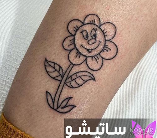 تاتو گل روی دست مردانه تاتو گل روی دست مردانه