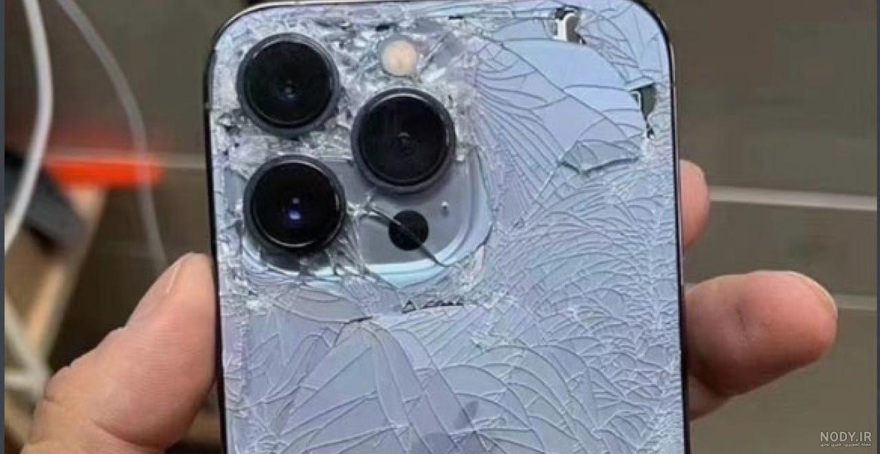 عکس گوشی اپل خرد شده