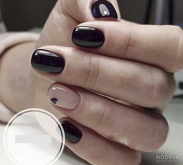 مدل ناخن کوتاه با لاک ژل