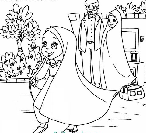 نقاشی دختر رنگ شده