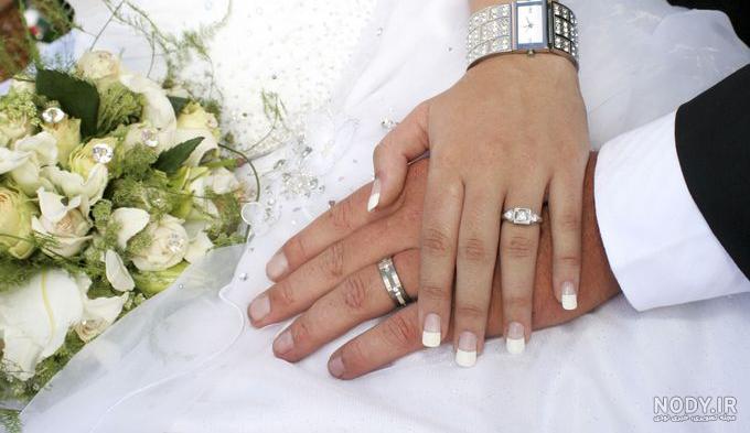 عکس دست عروس و داماد طبیعی