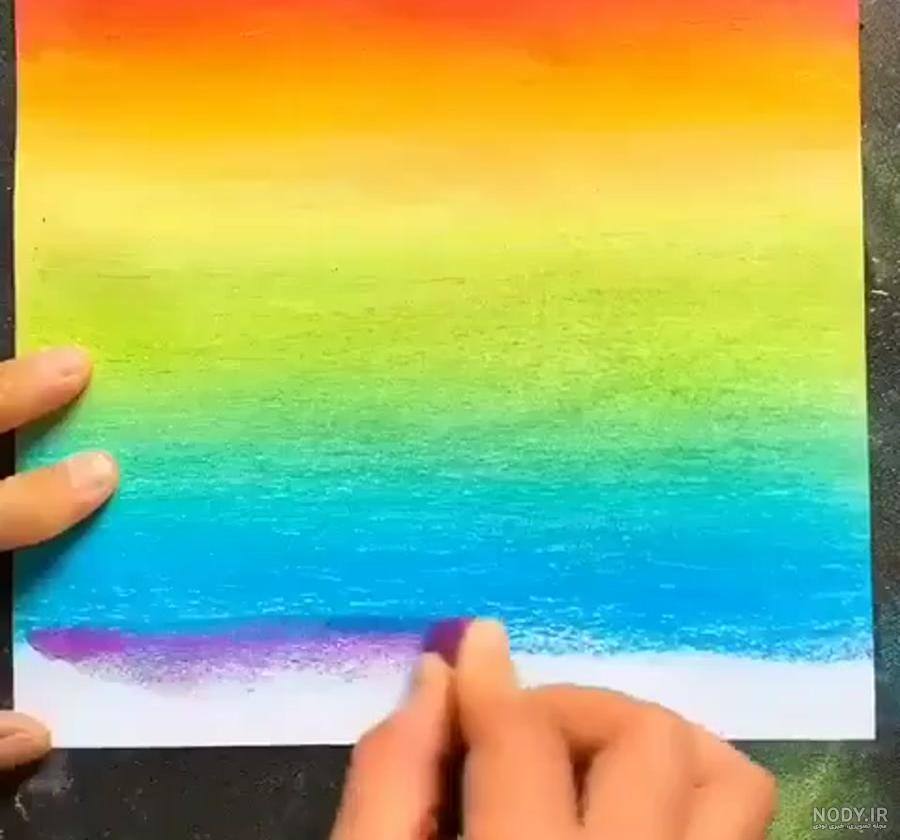 نقاشی زیبا با مداد شمعی