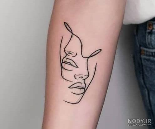 تاتو خطی روی دست