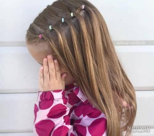 عکس شینیون مو دختر بچه