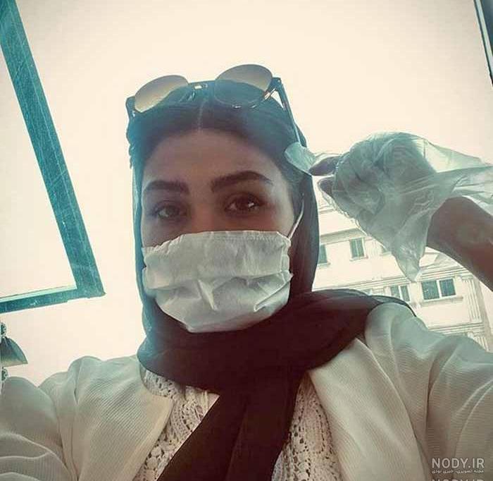 عکس فیک دختر با ماسک