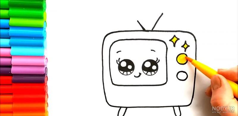 نقاشی تلویزیون و میز