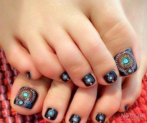 کاشت ناخن پا فرنچ