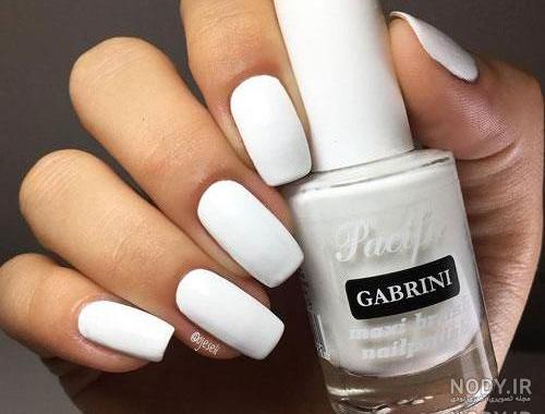 مدل ژلیش ناخن سیاه سفید