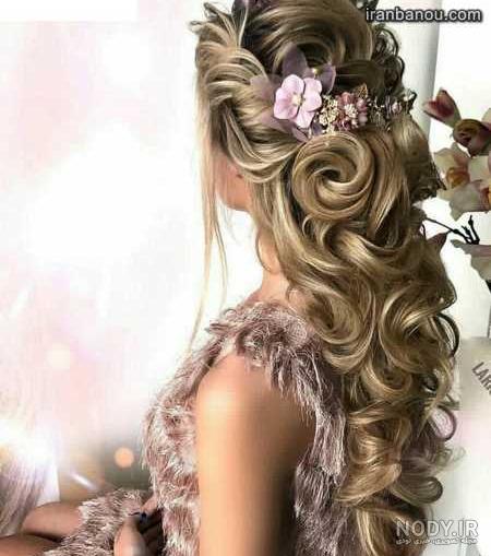 عکس شینیون موی نیمه باز