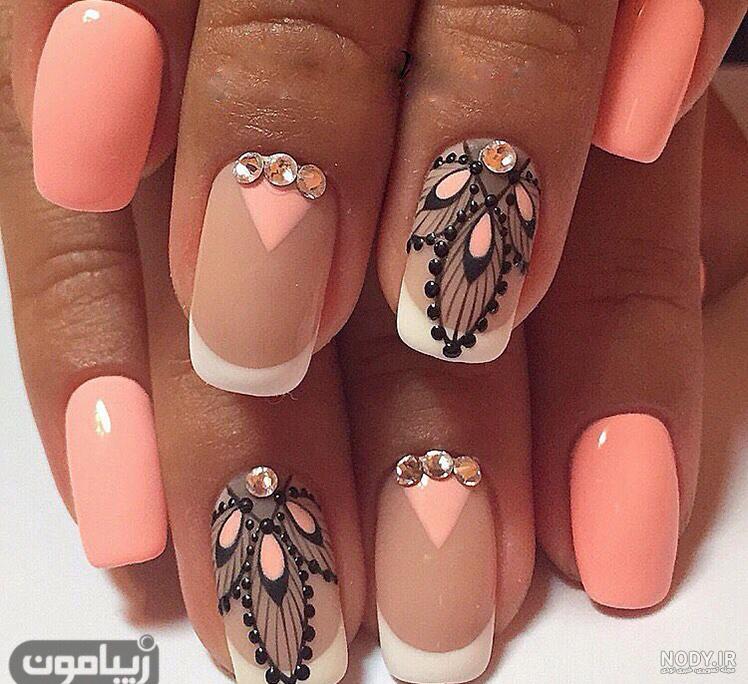 مدل طراحی ناخن گلبهی مدل طراحی ناخن گلبهی