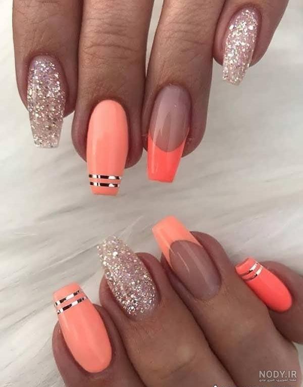 مدل کاشت ناخن رنگ گلبهی مدل کاشت ناخن رنگ گلبهی