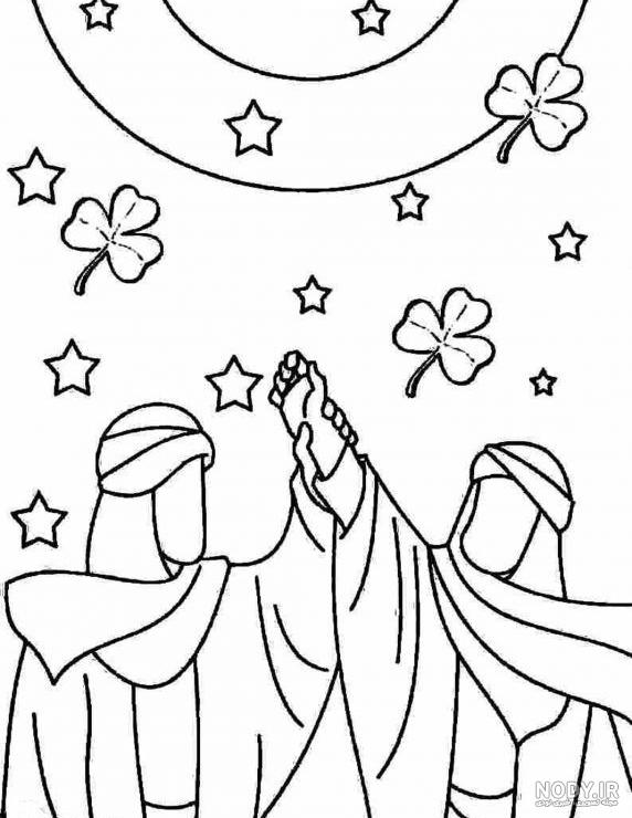 رنگ آمیزی نقاشی در مورد عید غدیر.