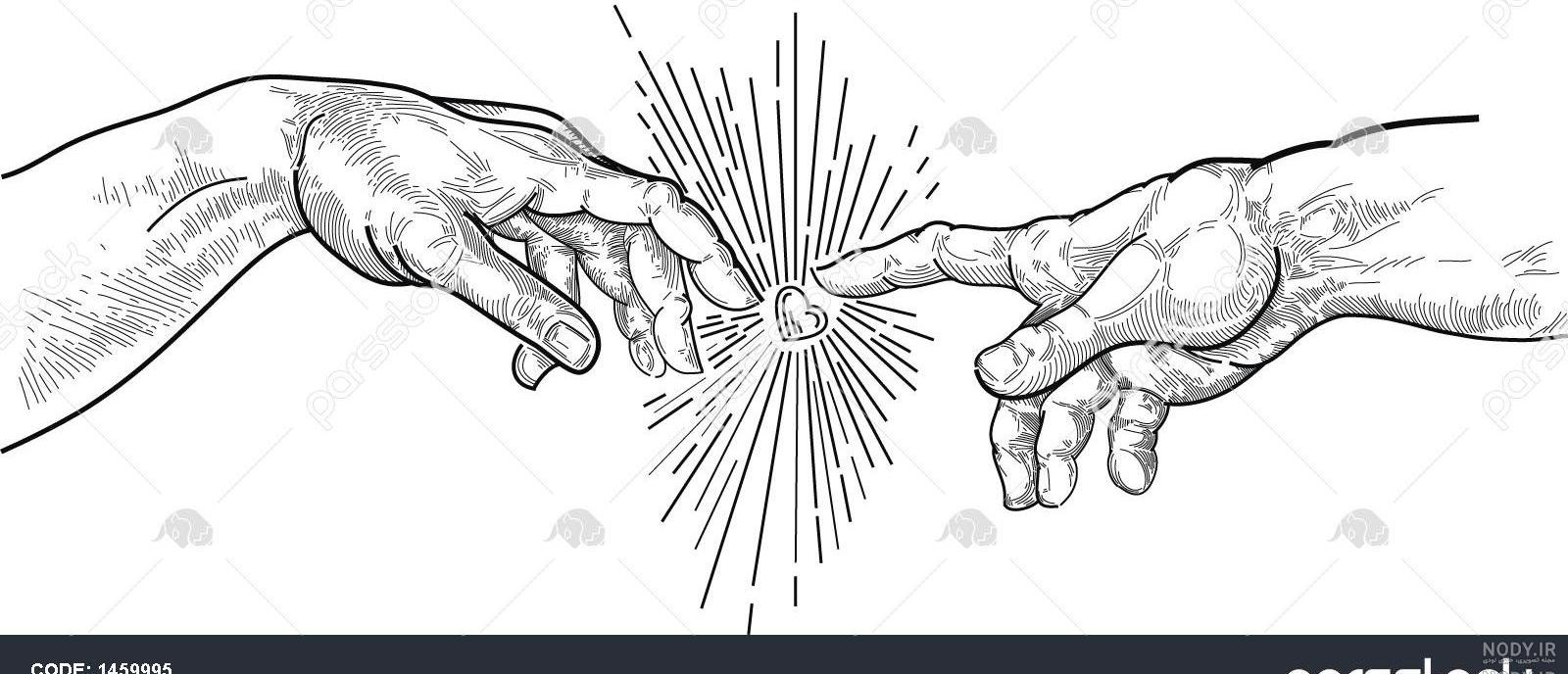 عکس تاتو دست خدا عکس تاتو دست خدا