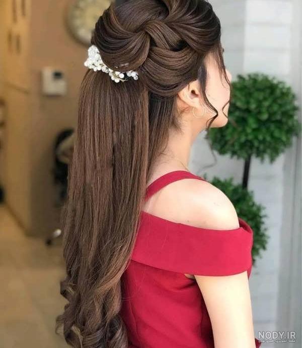 عکس شینیون موی نیمه باز