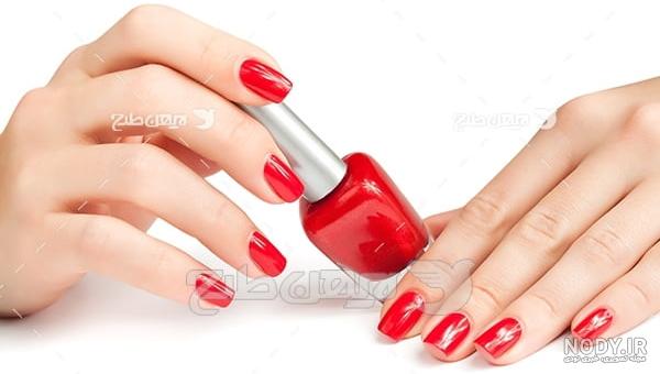 عکس ژلیش ناخن طبیعی قرمز