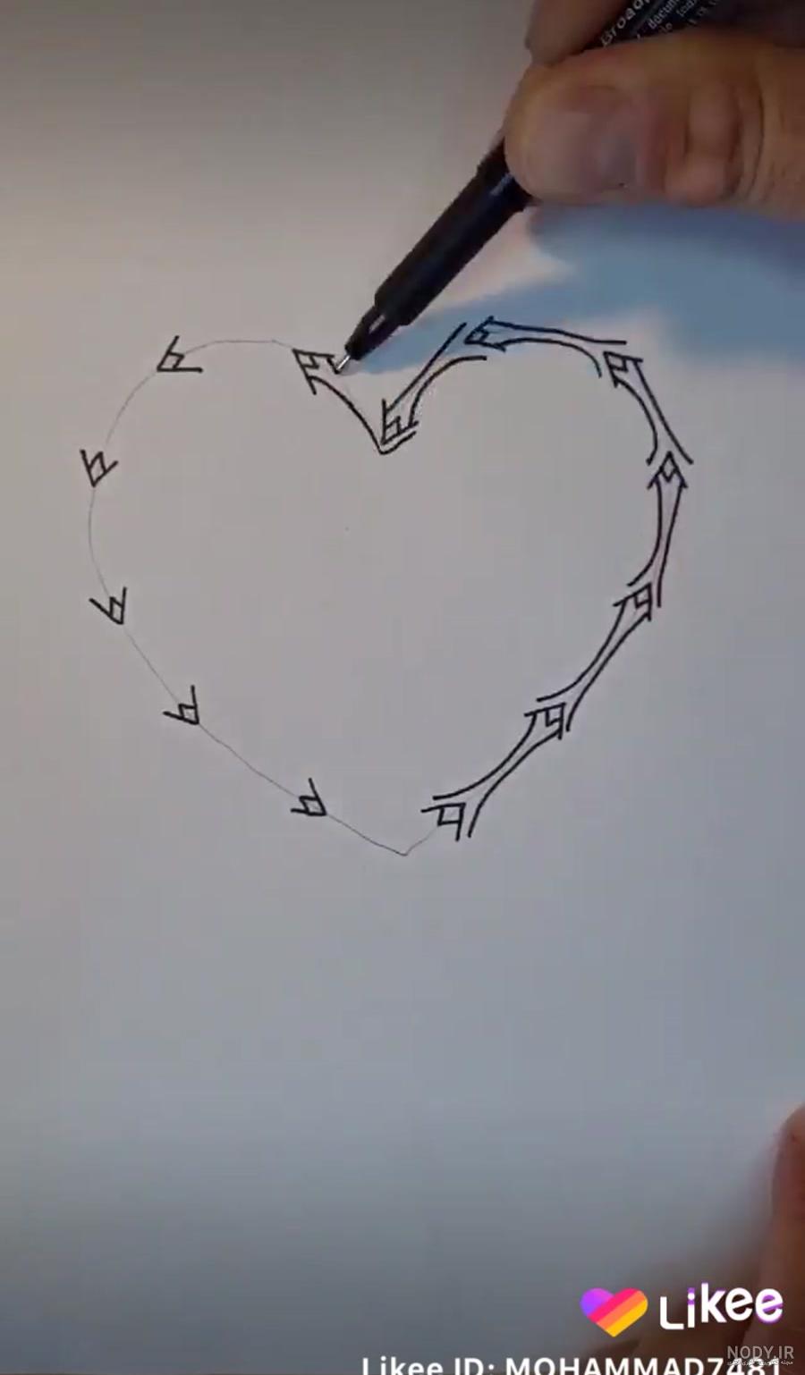 نقاشی ضربان قلب ساده