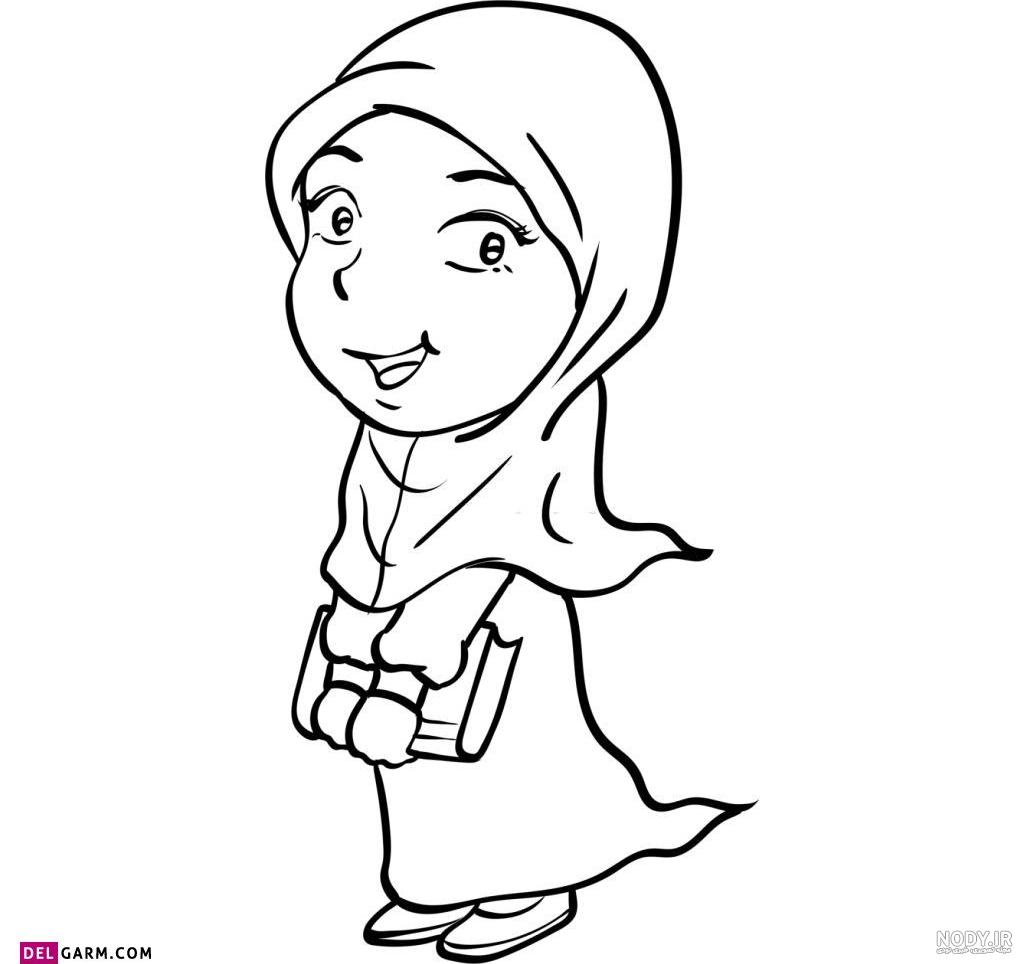 نقاشی ساده حجاب - عکس نودی