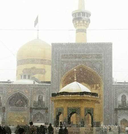 عکس حرم امام رضا روز برفی عکس حرم امام رضا روز برفی