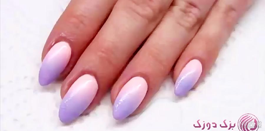 عکس مدل ناخن دو رنگ