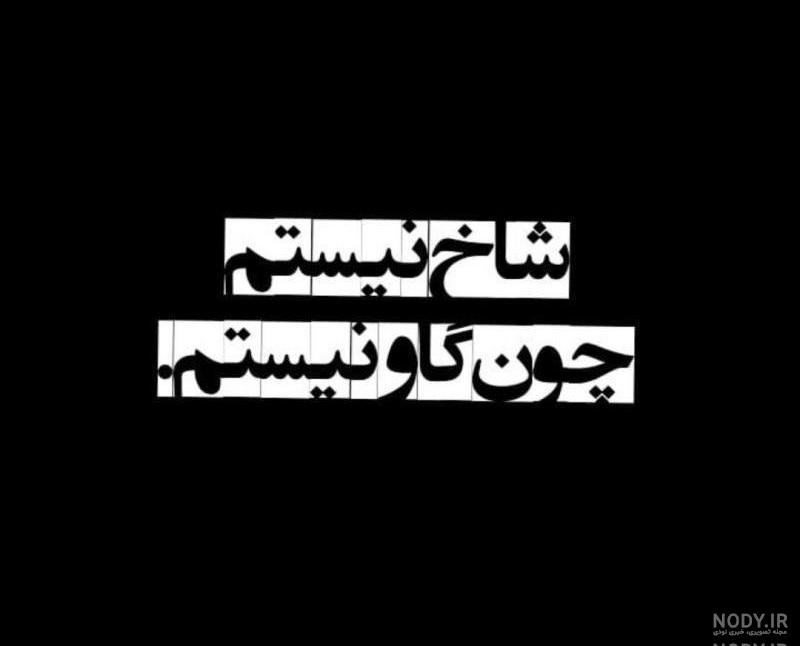 عکس نوشته من شاخ نیستم چون گاو نیستم عکس نوشته من شاخ نیستم چون گاو نیستم