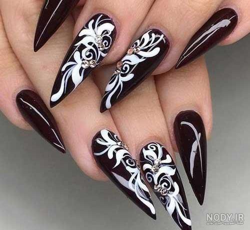 مدل طراحی ناخن نوک تیز جدید