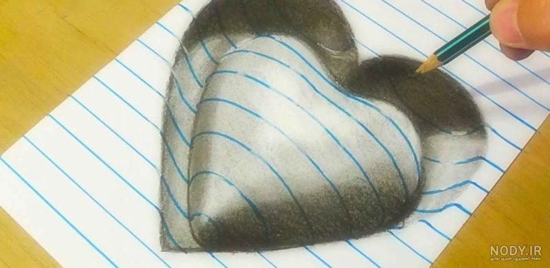 نقاشی قلب فانتزی دخترانه
