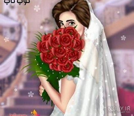 عکس دختر گل در دست برای پروفایل