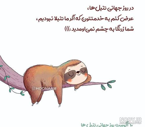 عکس روز جهانی تنبل ها