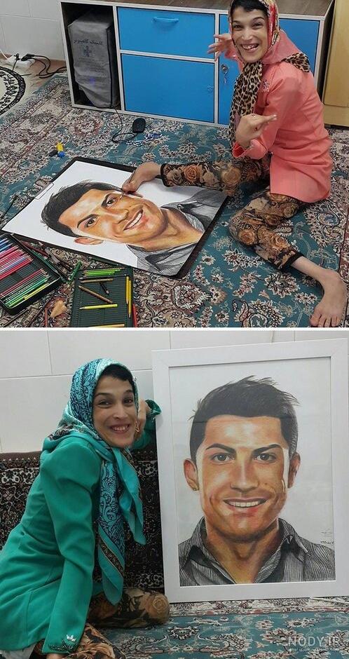نقاشی دختر سخت و زیبا