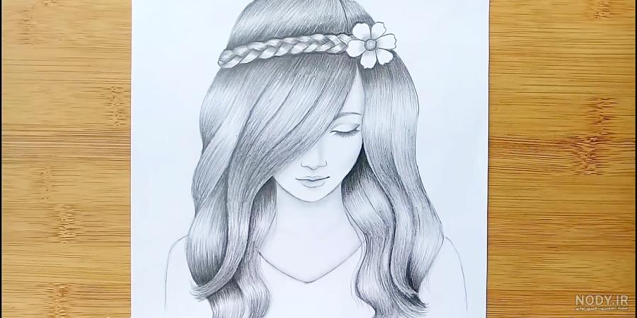 نقاشی زیبا چهره دختر