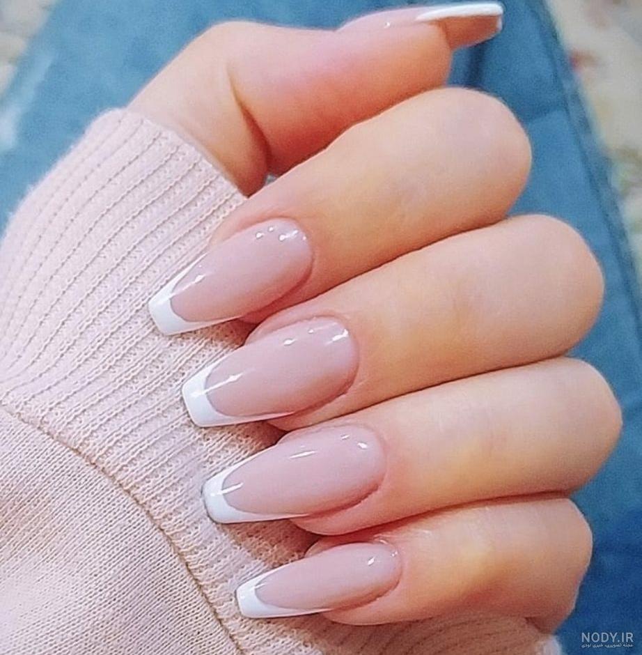 مدل ناخن فرنچ کوتاه - عکس نودی