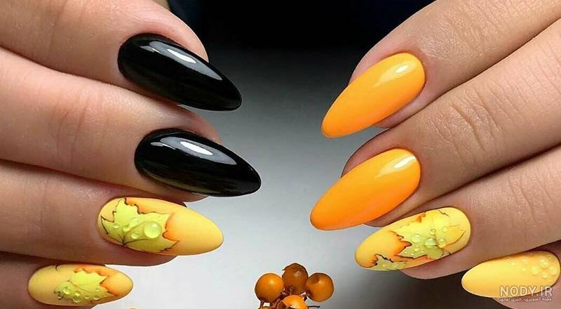 طراحی ناخن ساده پاییز