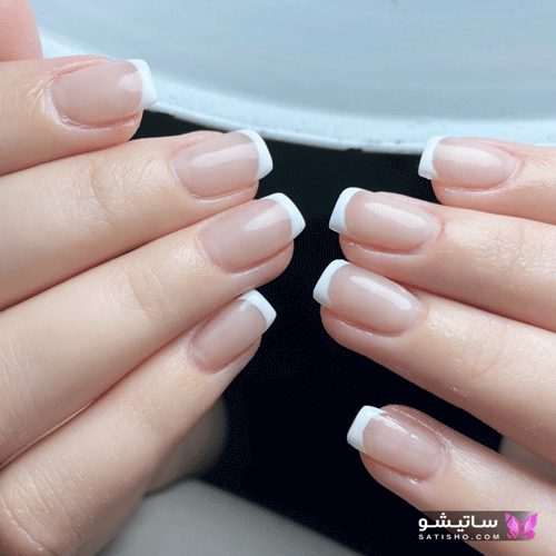 مدل ناخن فرنچ کوتاه
