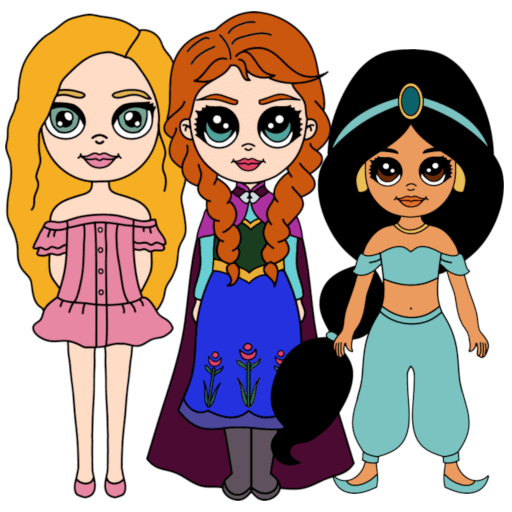 نقاشی پرنسس زیبا