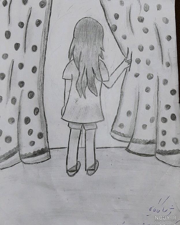 نقاشی زیبا و قشنگ ساده دخترانه
