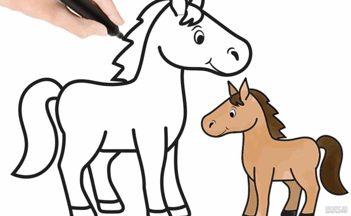 عکس اسب برای نقاشی ساده