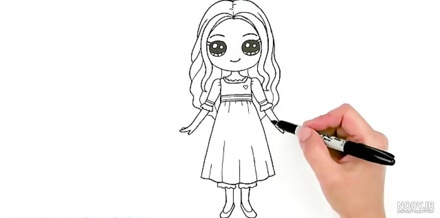 نقاشی دخترانه کودکانه ساده