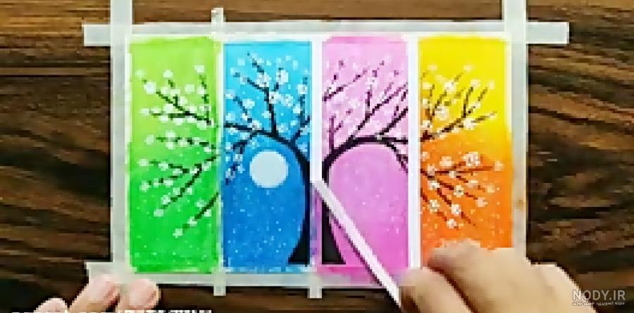 نقاشی گل با مداد رنگی نقاشی گل با مداد رنگی