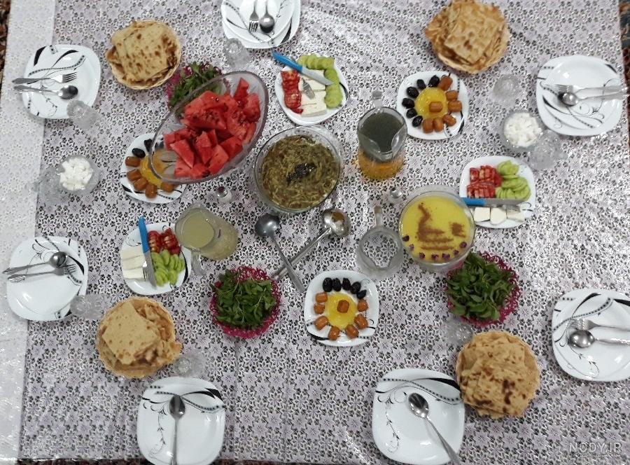 عکس از سفره افطار ماه رمضان ساده عکس از سفره افطار ماه رمضان ساده