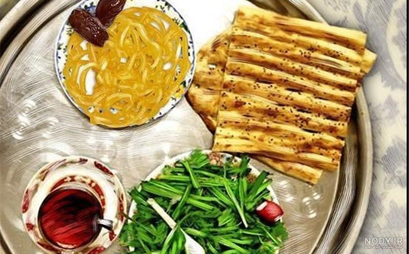 عکس تزیین سفره افطاری ساده عکس تزیین سفره افطاری ساده