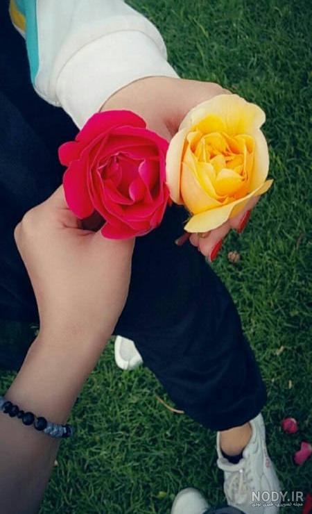 عکس فیک دخترونه با گل