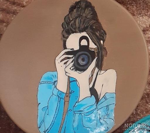 نقاشی دوربین عکاسی دخترانه