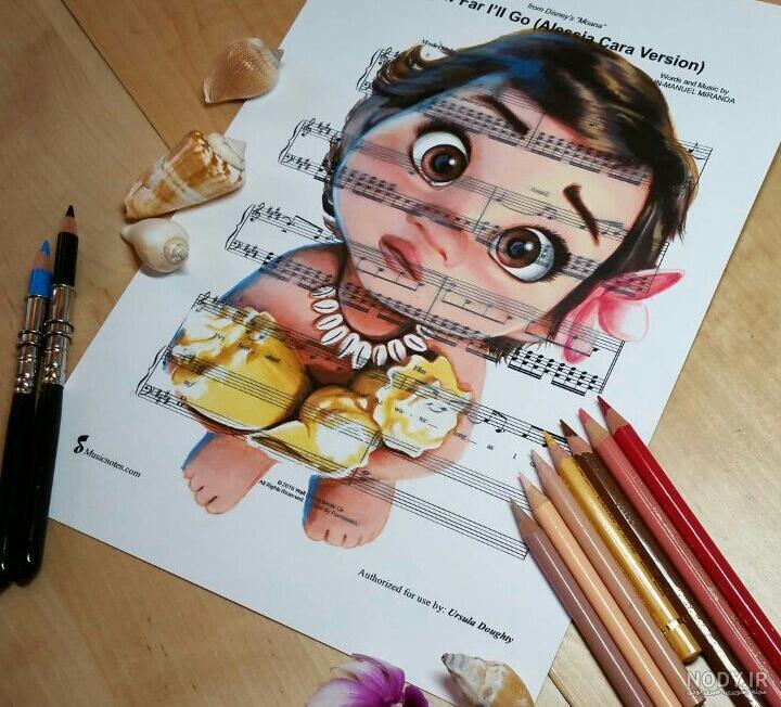 نقاشی زیبا با مداد رنگی ساده نقاشی زیبا با مداد رنگی ساده