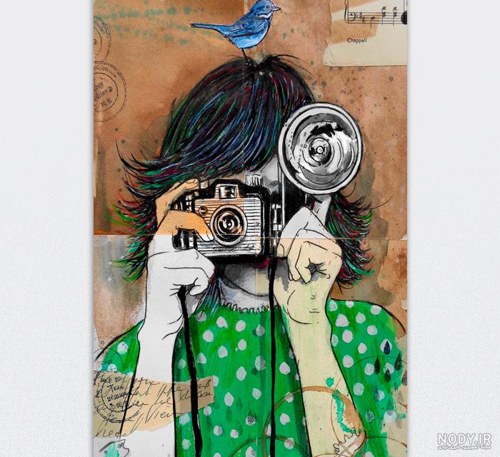 نقاشی عکس دختر کفشدوزکی