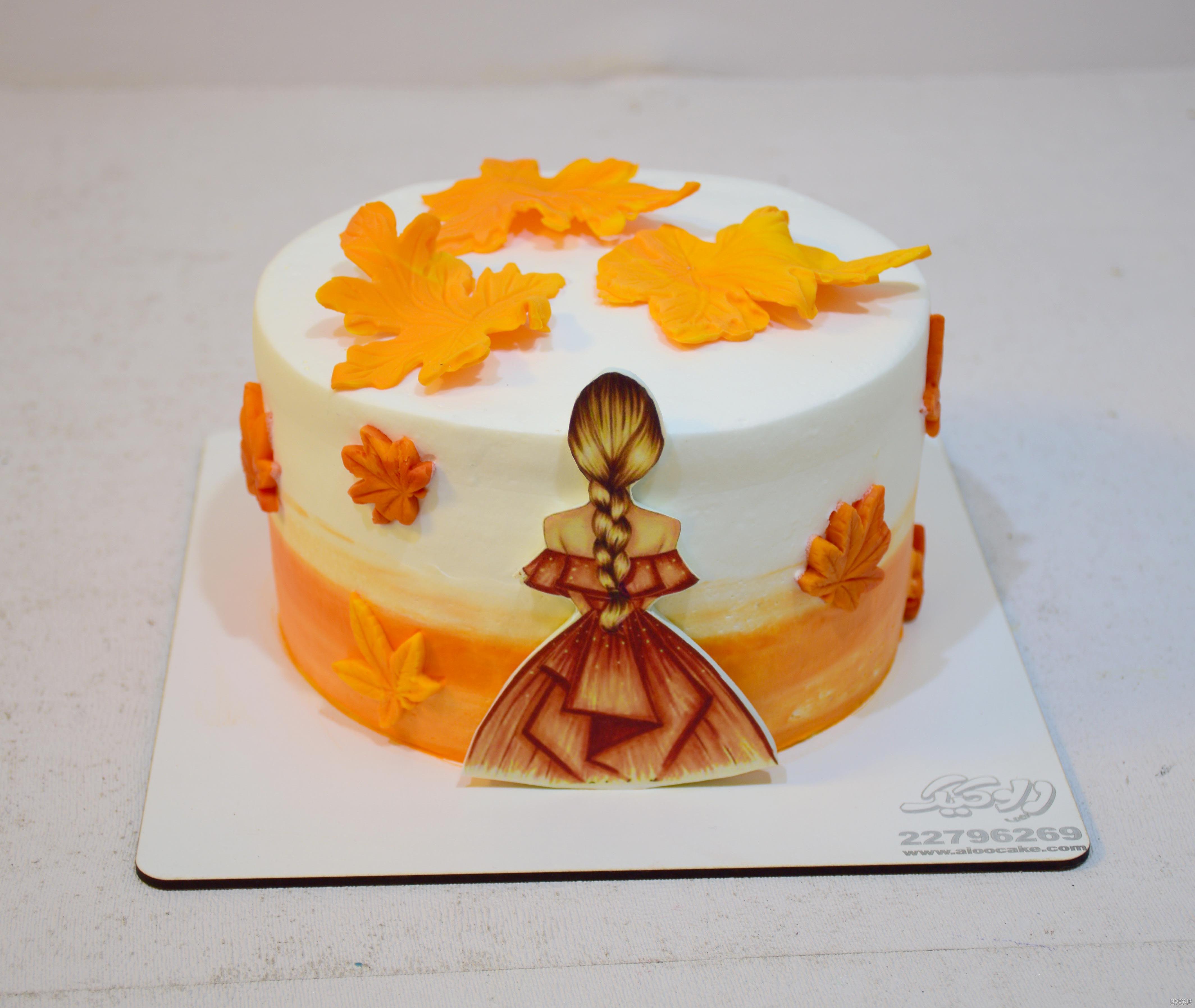 عکس دختر پاییزی فانتزی برای روی کیک